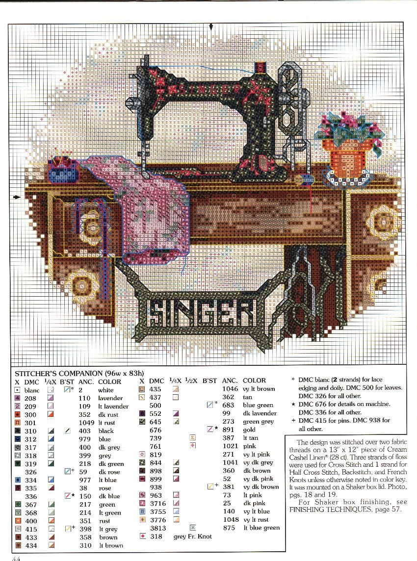 Schema punto croce Singer