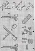 Schema punto croce Attrezzi Femminili 1