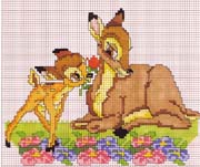 Schema punto croce Bambi 2