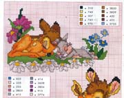 Schema punto croce Bambi 3