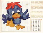 Schema punto croce Blu Bird