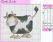 Schema punto croce Cow 3