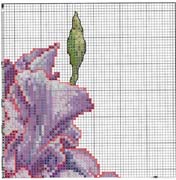 Schema punto croce Cuscino Iris 2