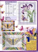 Schema punto croce Farfalla Con Iris