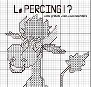 Schema punto croce Mucca Piercing 1
