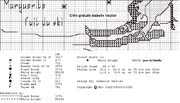 Schema punto croce Mucca Sci 2