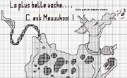 Schema punto croce Mucca Vanitosa 1