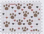 Schema punto croce Orme