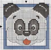 Schema punto croce Panda