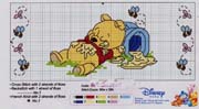 Schema punto croce Pooh Pancia Piena