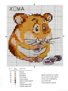 Schema punto croce Roditore Baby