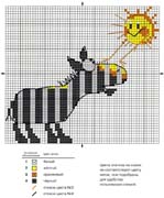 Schema punto croce Sole Su Zebra