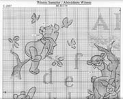 Schema punto croce Winnie The Pooh Alfabeto1