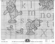 Schema punto croce Winnie The Pooh Alfabeto3