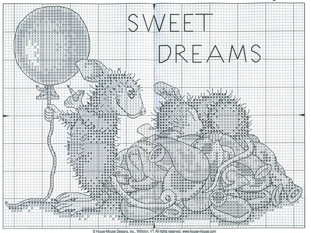 Schema punto croce Sweet dreams 1