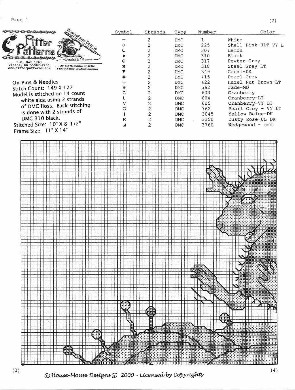Schema punto croce Topini sartoriali 1