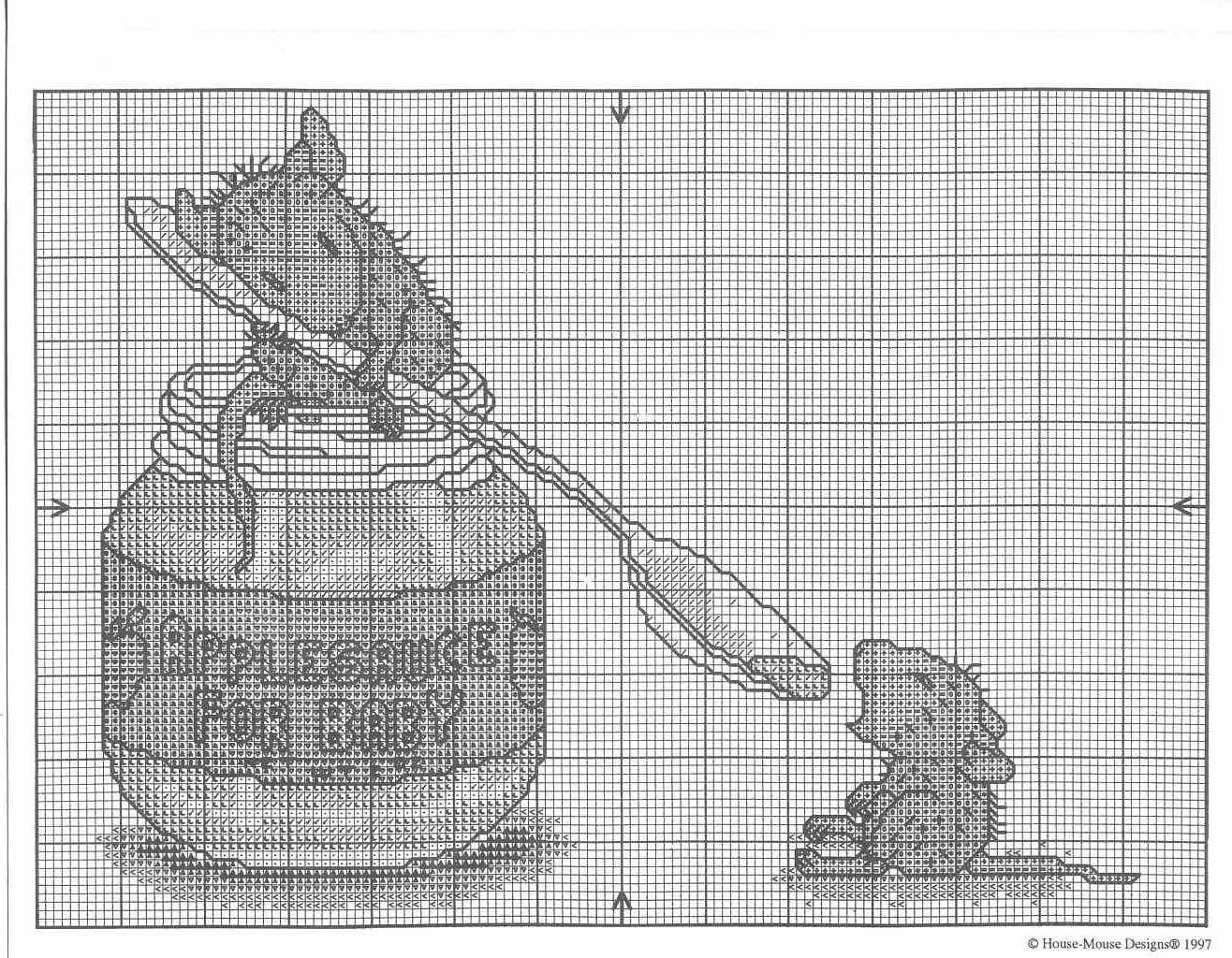 Schema punto croce Topini si nutrono 2