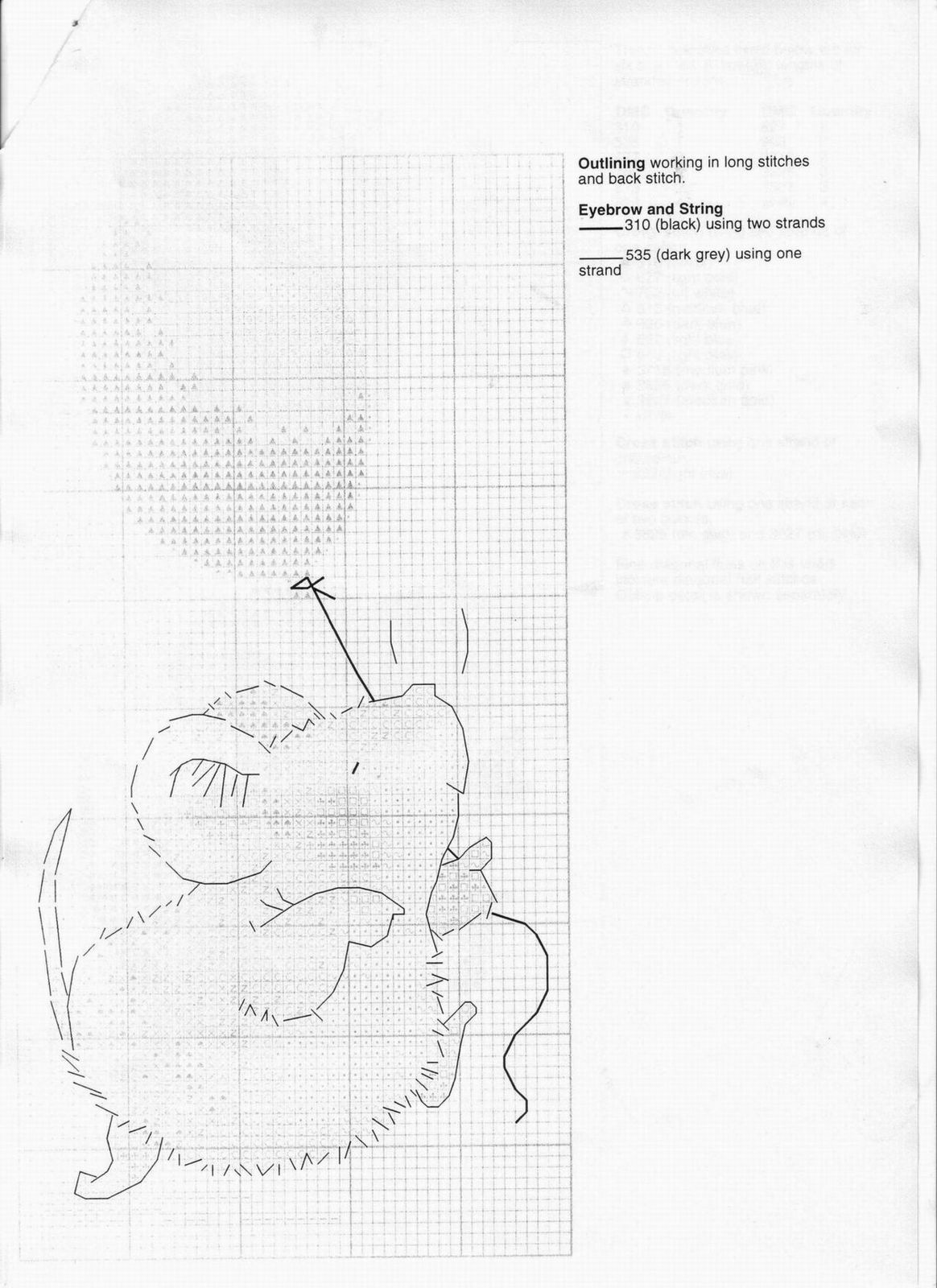 Schema punto croce Topino con palloncino 2