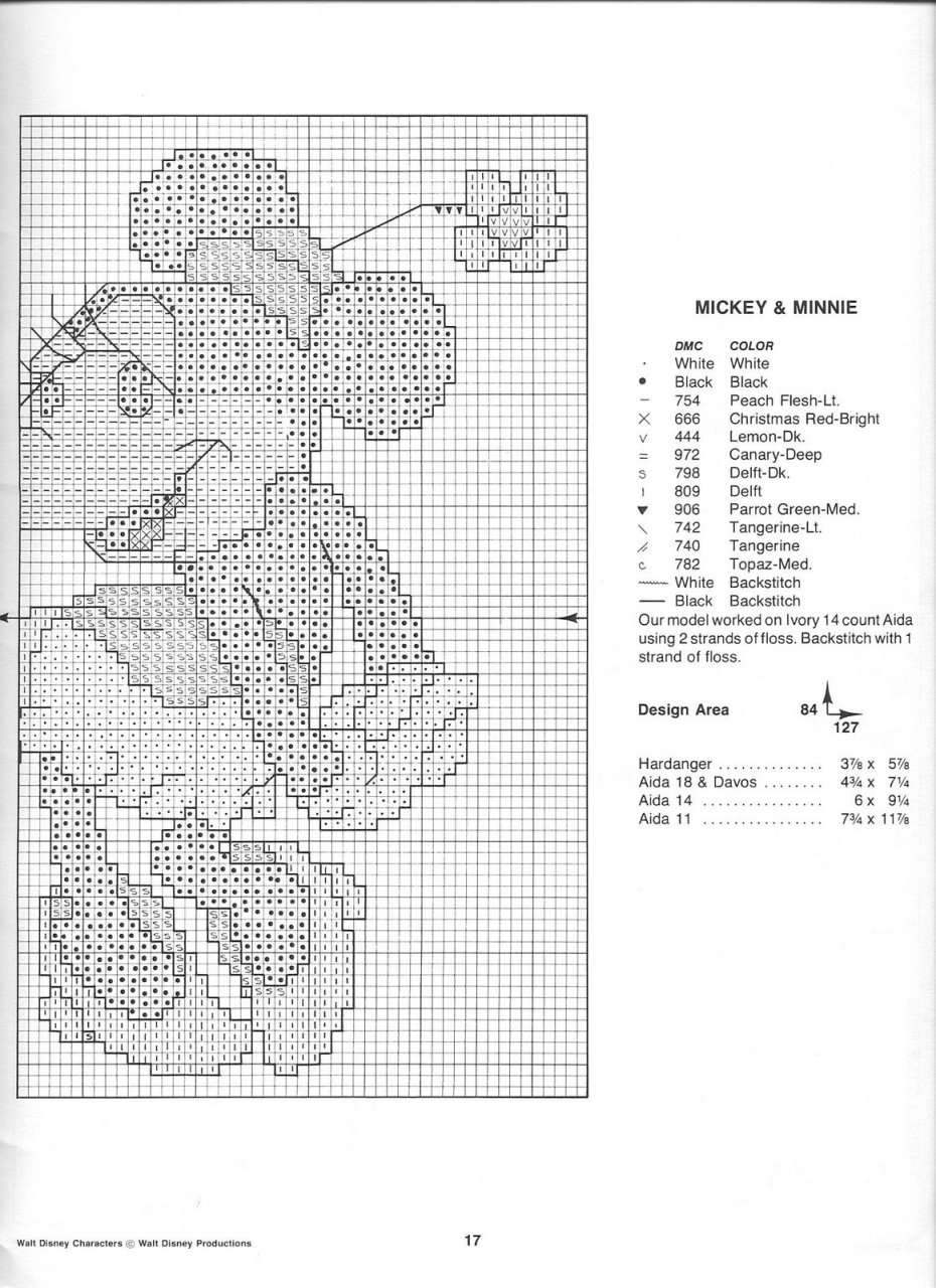 Schema punto croce Topolino 1