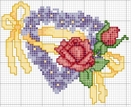 Schema punto croce Valentine