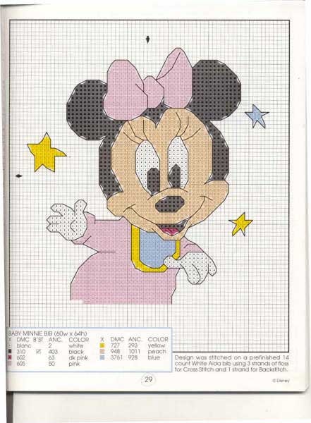 Schema punto croce Baby minnie