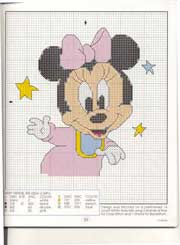 Schema punto croce Baby Minnie