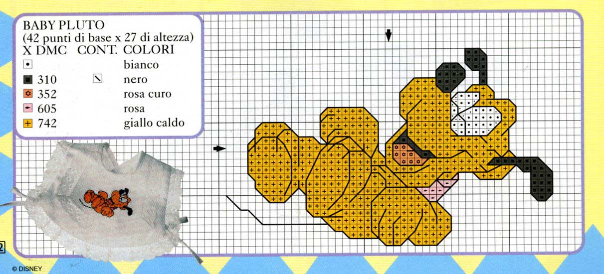 Schema punto croce Baby pluto2