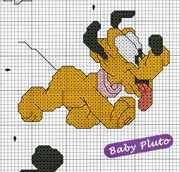 Schema punto croce Baby Pluto