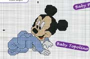 Schema punto croce Legenda Baby Topolino