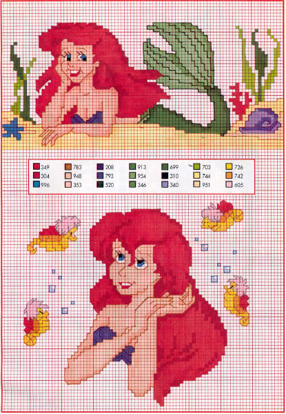 Schema punto croce Ariel