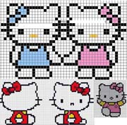 Schema punto croce Hello Kitty 2
