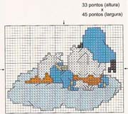 Schema punto croce Baby Paperino che dorme