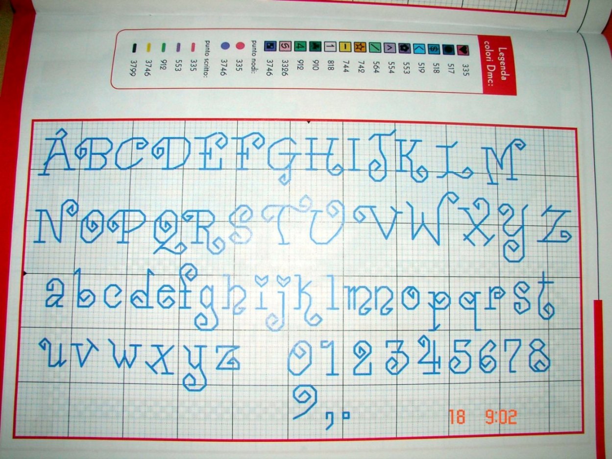 Schema punto croce Alfabeto