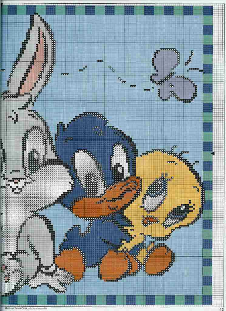 Schema punto croce Baby looney tunes2