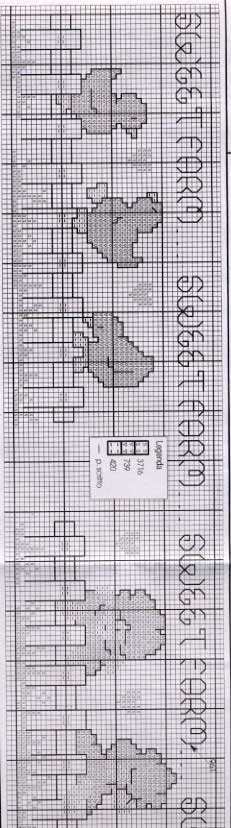 Schema punto croce Lenzuolino 1