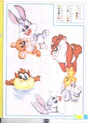 Schema punto croce Baby Looney Tunes