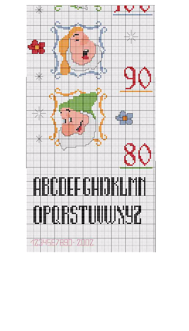 Schema punto croce Metro biancaneve 789