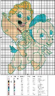 Schema punto croce Motivo 52 h