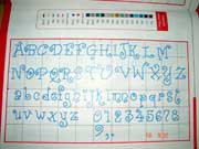 Schema punto croce alfabeto