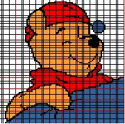 Schema punto croce Winnie Buonanotte