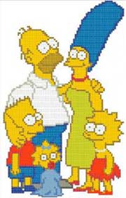 Schema punto croce I Simpson