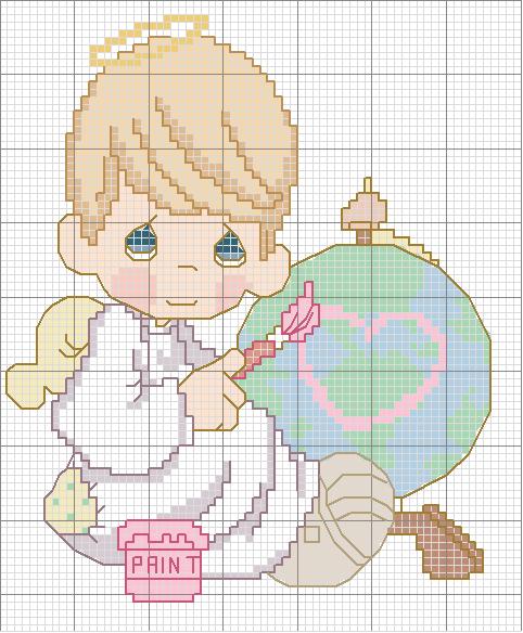 Schema punto croce Bimbi