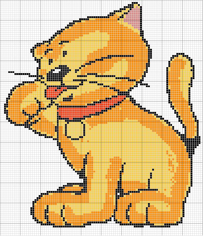 Schema punto croce Gatto