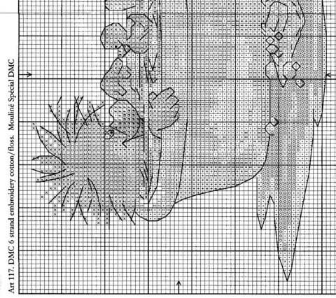 Schema punto croce Animali vasca1