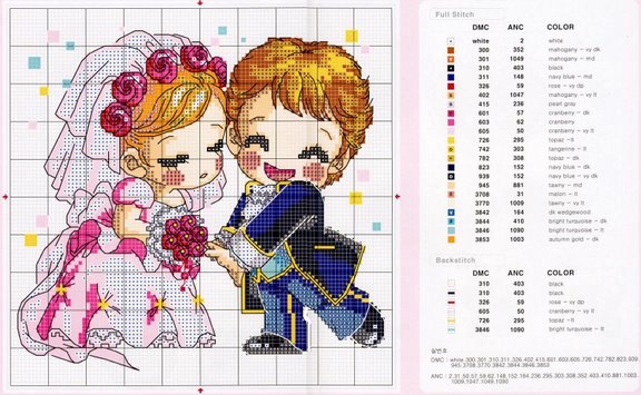 Schema punto croce Bodas2