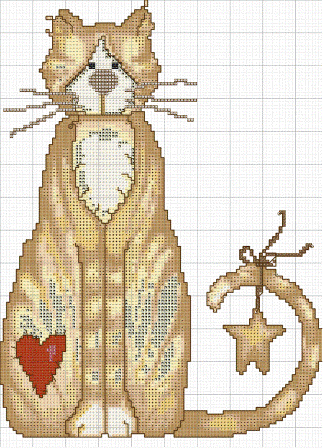 Schema punto croce GattoCountry2