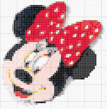 Schema punto croce Minnie2