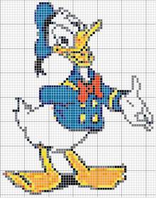 Schema punto croce Paperino(10)