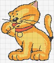 Schema punto croce gatto2