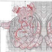 Schema punto croce gemelle in mani